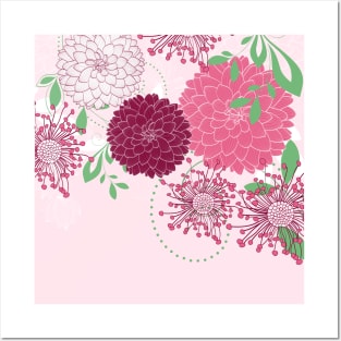 Asian-Inspired Chrysanthemum 2 Posters and Art